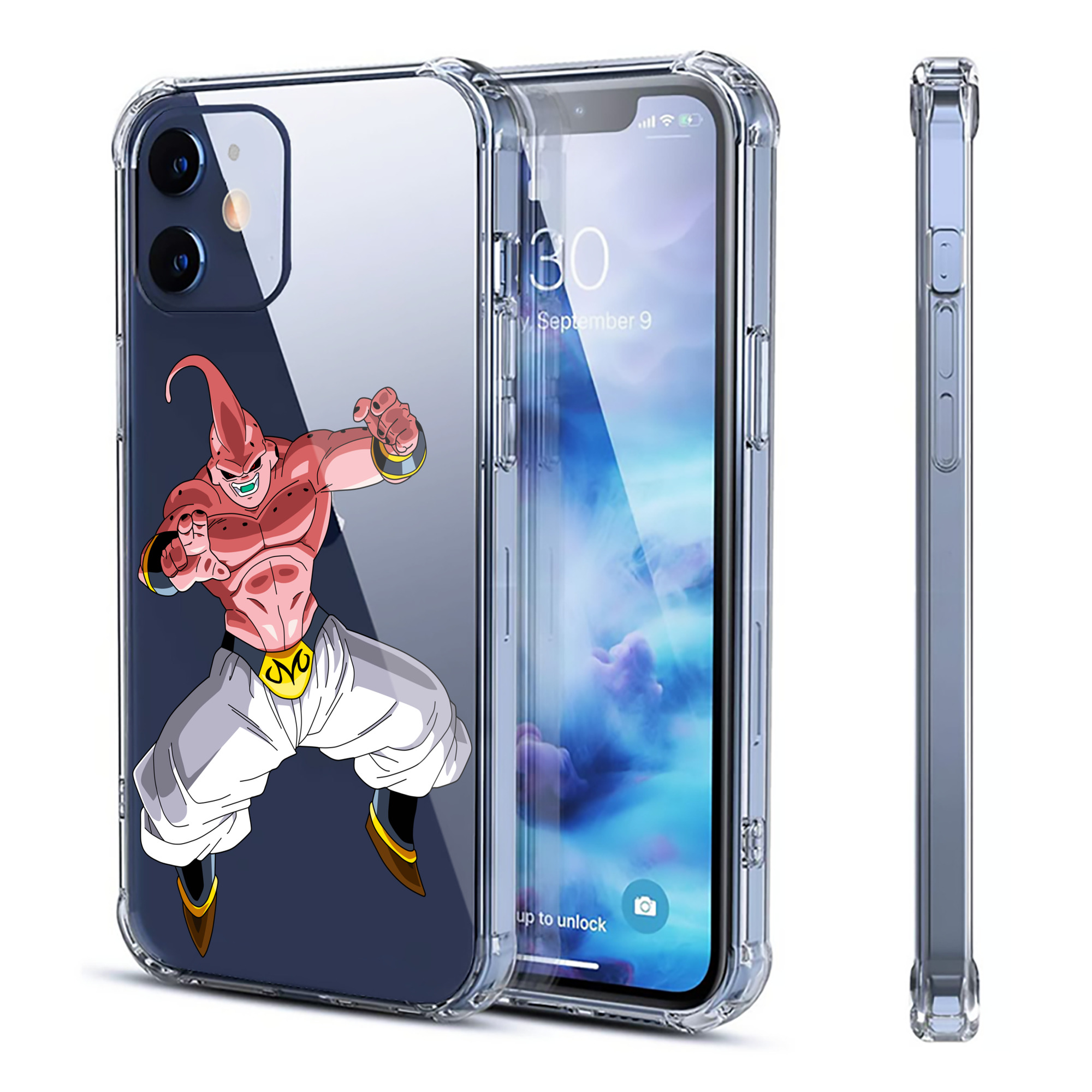 （画像用） ドラゴンボール 魔人ブウ DRAGON BALL Majin Buu 【iPhone 12シリーズ対応】透明スマホケース（クリアソフトケース）